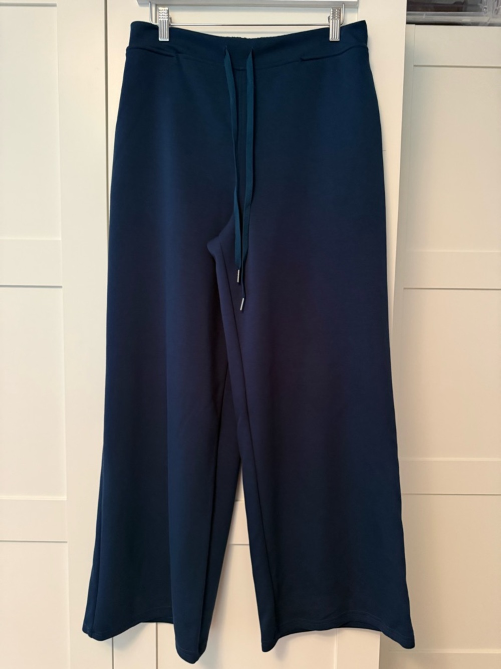 Scuba Fabric Half-Zip Pullover & Wide Leg Pant Set Teal, XL - Picture 2 of 14